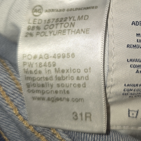 AG Adriano Goldschmied Jeans Womens 31R Blue The Ex-boyfriend Slouchy Distressed - Picture 12 of 16